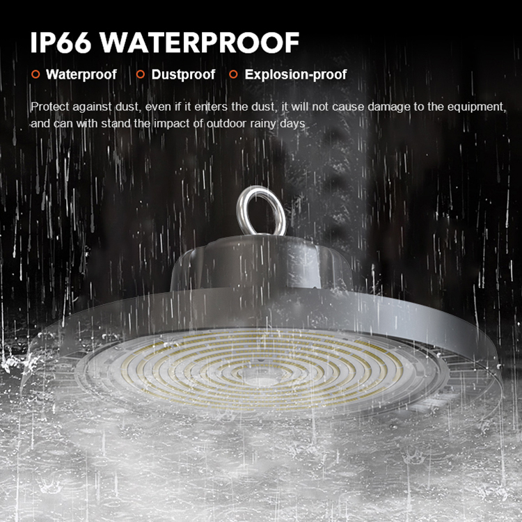 High Bay Light 100W-300W Waterproof IP65 5 Warranty with CE TUV 160lm/W Round Industrial Lighting High Quality Project Use