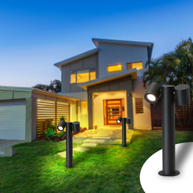Dual Head LED Bollard Light for Outdoor Pathway &amp; Garden Lighting