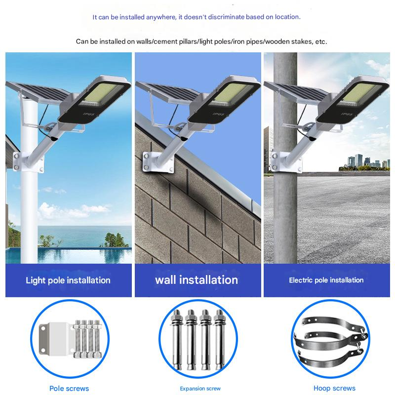 High Power Factory Price IP65 Waterproof Sunlight LED Solar Street Light Aluminum Body Solar Street Light for Garden Road