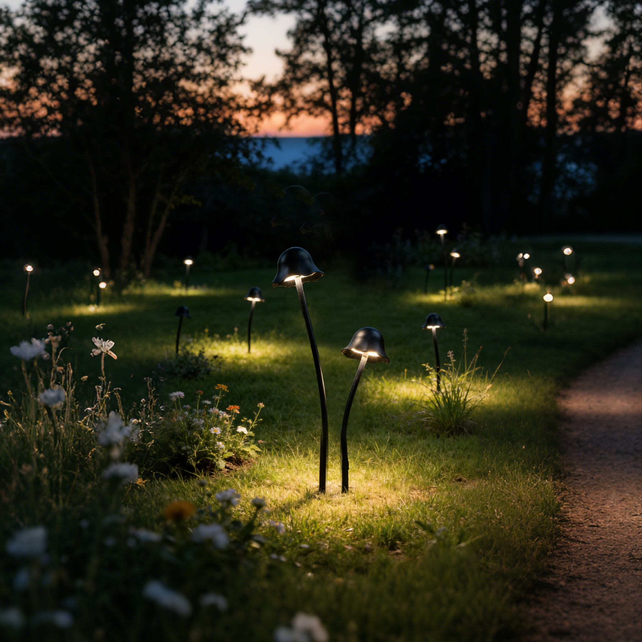The Latest Outdoor Mushroom Garden Lawn Light 38CM/81CM Villa Garden Landscape Decoration Outdoor Waterproof Garden Light