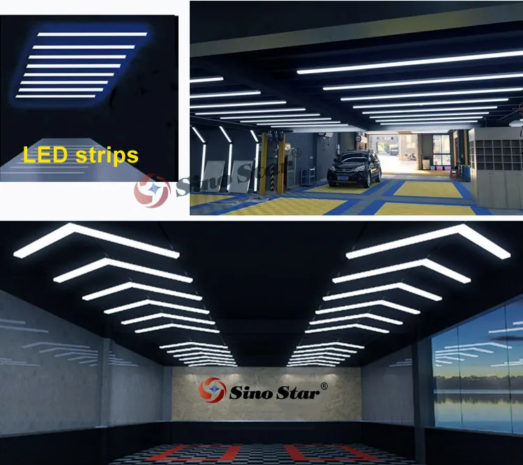 Car Coating and Car Sticker Bay Design LED Lighting for Automotive Maintenance Tunnel Garage Workshop Equipment
