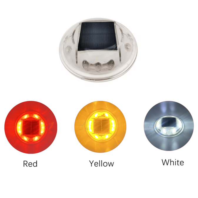 Solar Runway IP68 Waterproof Ground Lights High Brightness Traffic Signal Road Stud