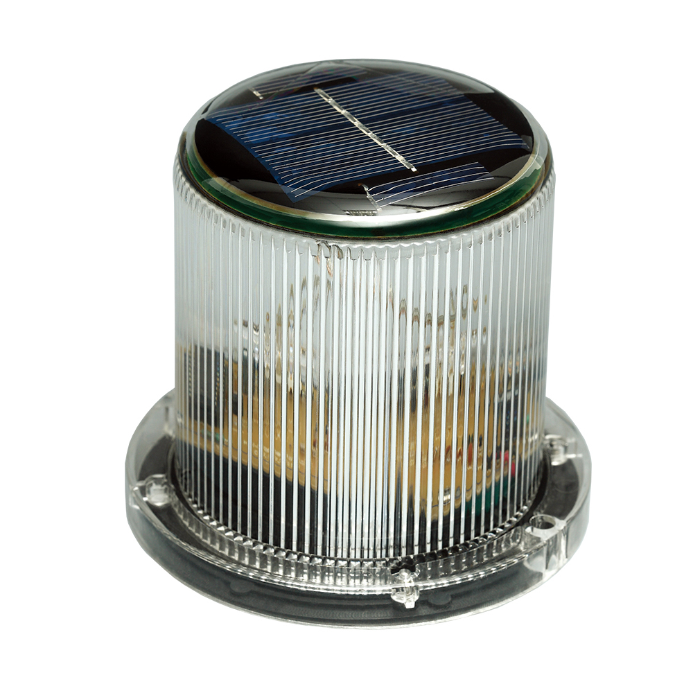 3.75 Inch Solar Warning Light LEDs Marine Dock Light Waterproof
