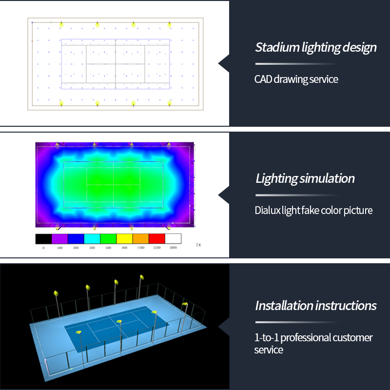 Outdoor IP66 220v Tennis Court Led Flood Lights Outdoor Badminton Court Lighting 100W 200W 500W Pickleball Court Stadium Lights