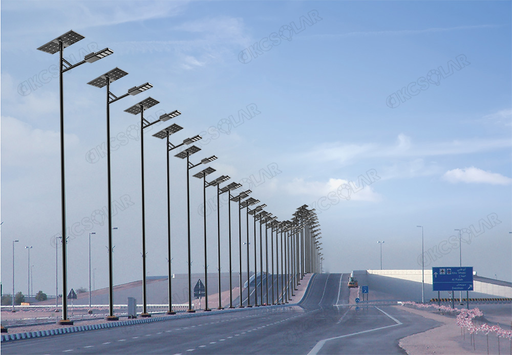 JKCSOLAR Aluminum Adjustable Panel LifePO4 Battery Smart Split Streetlight 40w 50w 60w 80w 100w 150w Led Solar Street Light