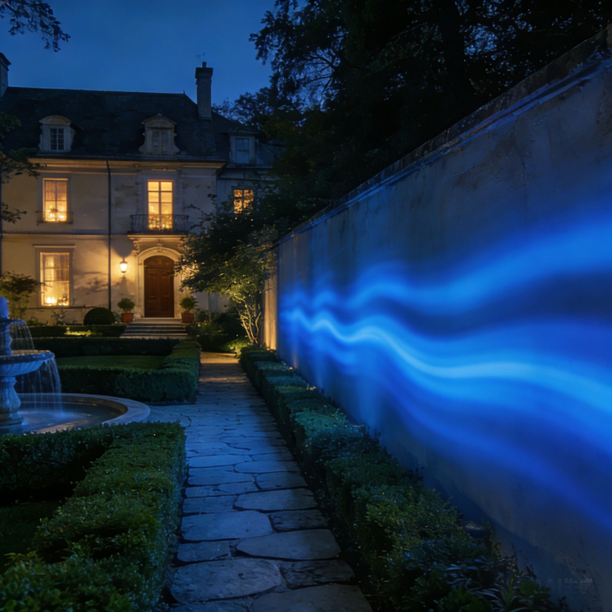 Blue Ocean Wave Lights LED Wall Washer Light DMX IP65 Waterproof Aluminum Linear Water Ripples Lamp for Building Facade Bridge