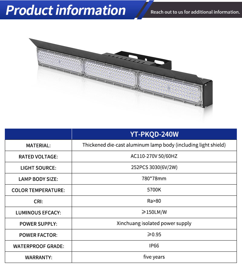 Anti-Glare Pickleball Court Light Outdoor IP66 Waterproof Tennis Court Stadium Lighting