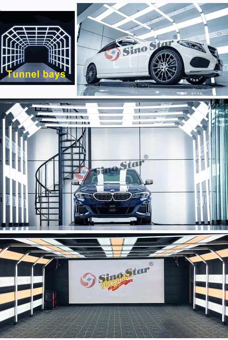 Car Coating and Car Sticker Bay Design LED Lighting for Automotive Maintenance Tunnel Garage Workshop Equipment