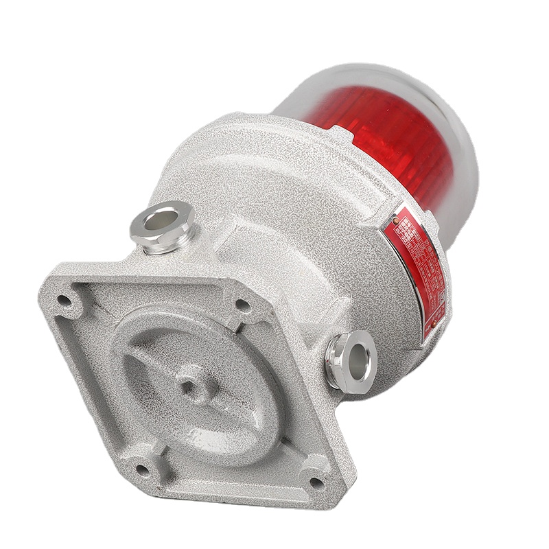 CBZ 10W LED Aviation Obstruction Beacon Light Flashing Red Explosion-Proof Tile IP65 AC220V Aluminum for Chimney Base Type AR111