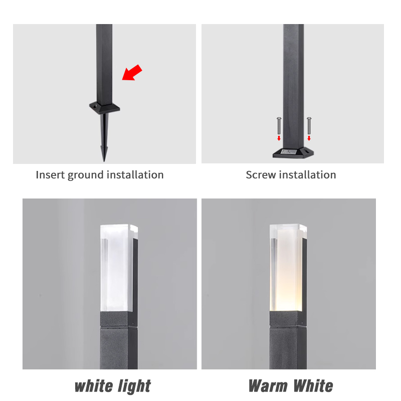 Modern Simple Acrylic Lawn Light Outdoor Waterproof Community Villa Park Landscape Ground Light