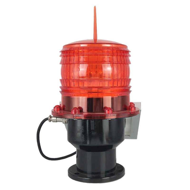 Chimney Solar Powered Aviation Obstruction Building Tower Led Warning Light Airport Runway Taxiway Rotating Beacon Lights