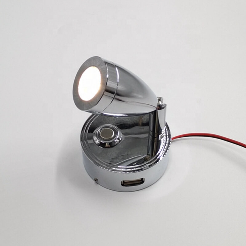 USB Reading LED Boat Light Marine Yacht Touch Dimming Wall Light 12V-24V Marine Supplies