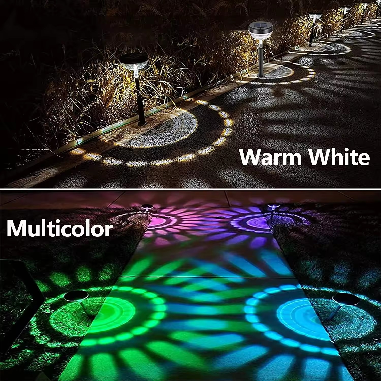 Wholesale Outdoor Waterproof Landscape Lamp RGB Ground Plug Light LED Solar Garden Lawn Light for Patio Yard Path Walkway Decor