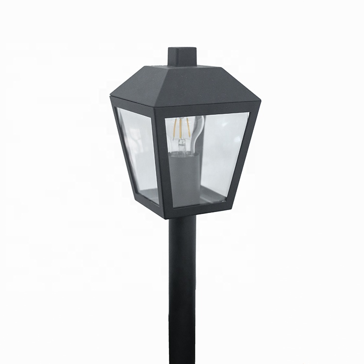 Modern E27 LED Landscape Villa Outdoor Lights Die-Cast Aluminum Trapezoid PC Shade Waterproof AC Power Supply for Garden Lawn