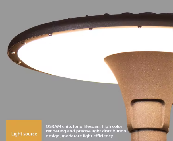 Customized Outdoor IP65 Waterproof LED Garden Light Iron Body Glass Shade Landscape Lighting Multi-Color Temperature Options