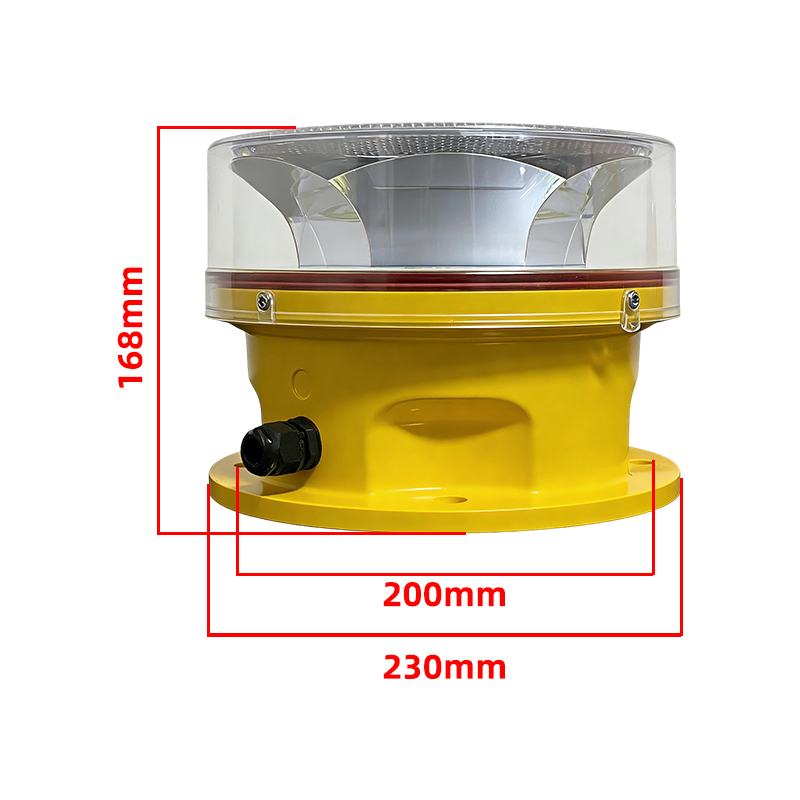LED Medium-intensity Type A &amp; B Aviation Obstruction Lights With PC Material And IP65 Protection For Airports