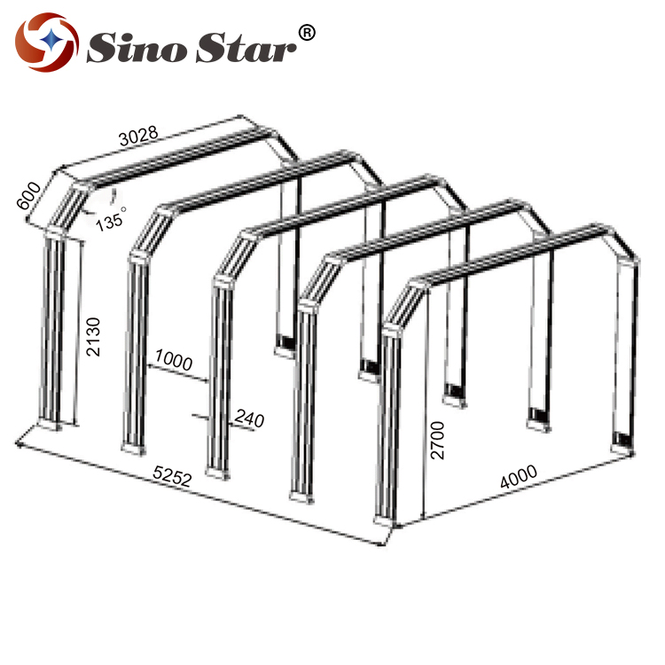 Car Coating and Car Sticker Bay Design LED Lighting for Automotive Maintenance Tunnel Garage Workshop Equipment