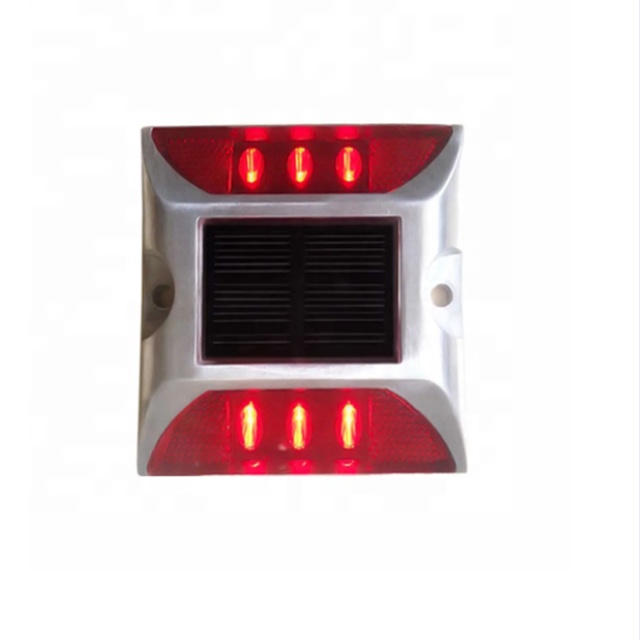 Aluminum Led Solar Panel Road Stud Dock Deck Strobe Light For Motorway Runway