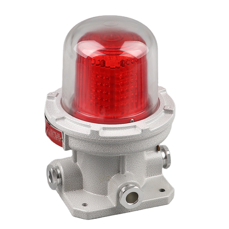 CBZ 10W LED Aviation Obstruction Beacon Light Flashing Red Explosion-Proof Tile IP65 AC220V Aluminum for Chimney Base Type AR111