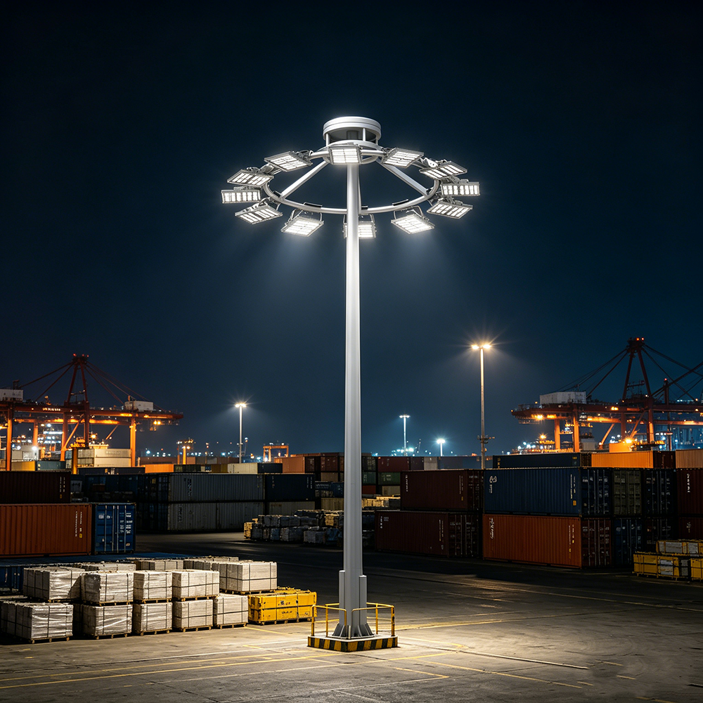 Factory Price High Mast Lighting 30m Pole Integrated LED Light Aluminum IP65 for Airport Runway and Container Terminal