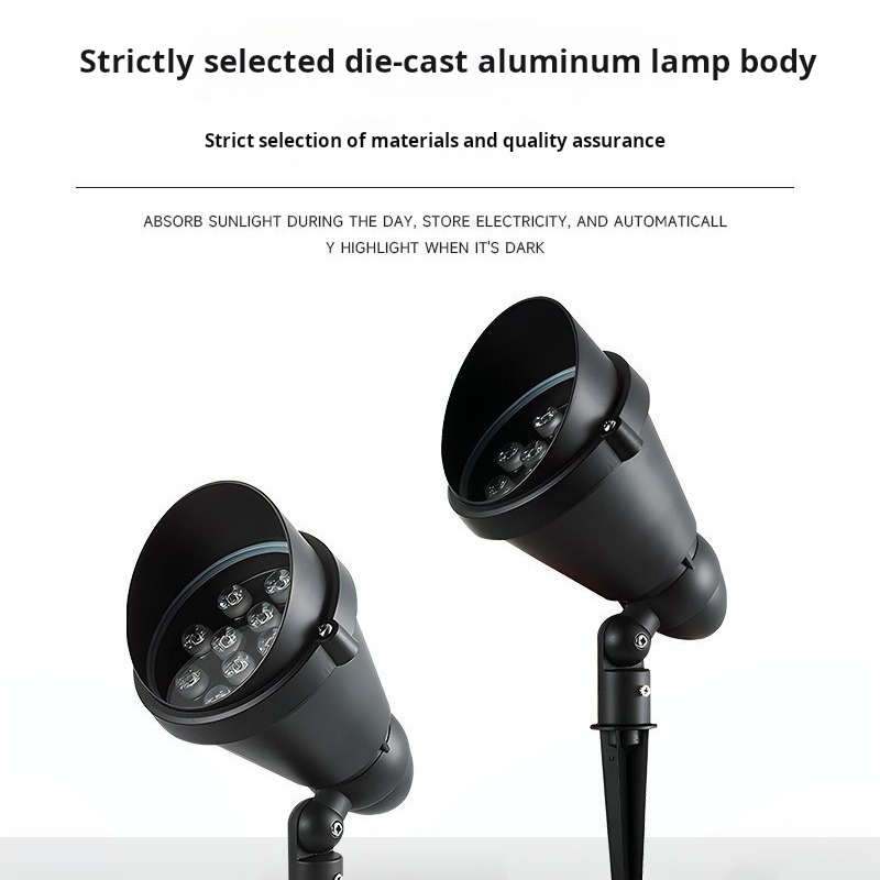 Colorful Aluminum Outdoor IP65 Solar Spotlights 24V for Garden Yard Tree Spike Landscape Lighting