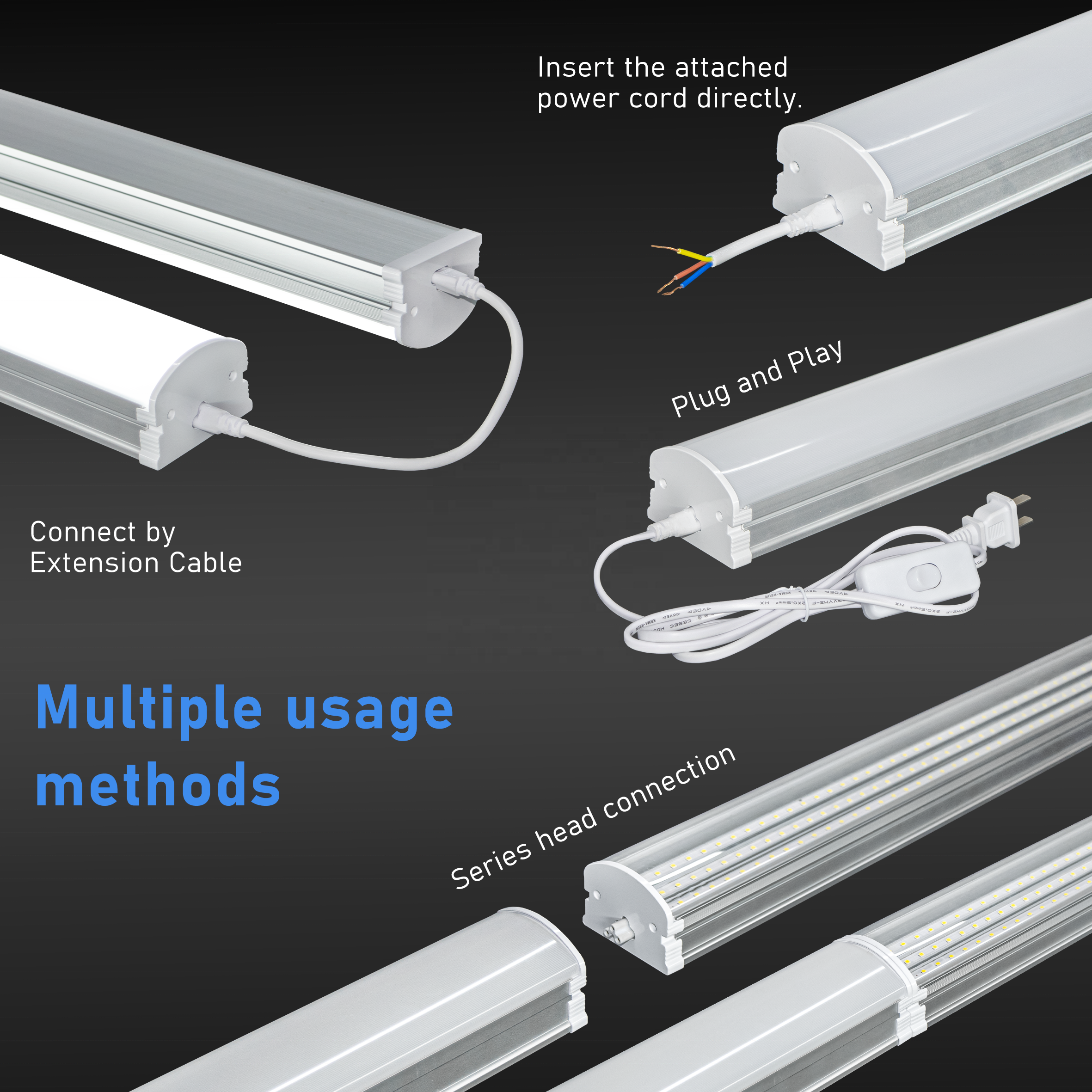High Lumen 0.6/1.2/1.5/2.4metre Hanging Industrial Linear High Bay Light Led Linear Light