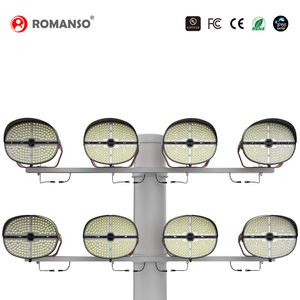 120-277V 347-480V Sports Stadium Flood Lighting for Football Field LED High Mast Stadium Light