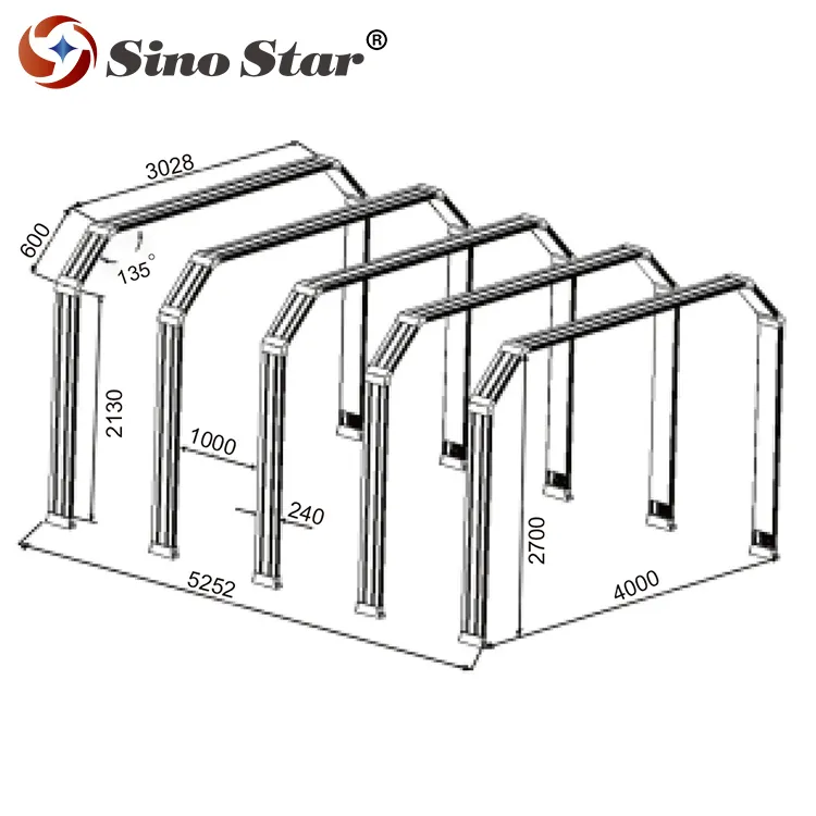 Car Coating and Car Sticker Bay Design LED Lighting for Automotive Maintenance Tunnel Garage Workshop Equipment