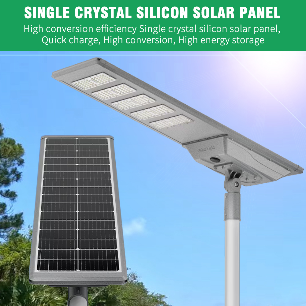 Aluminium Smart 220lm/W Solar Lights Outdoor Lighting Motion Sensor Waterproof 100W 200W 300W All in One Solar Street Light