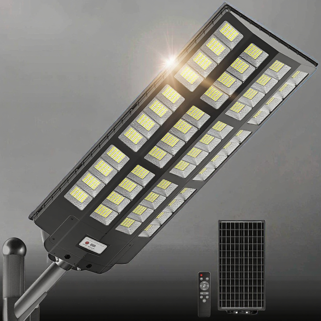 2000W High Power LED Solar Street Light Aluminum Housing IP67 Smart Control System Energy Saving for Road Stadiums Application