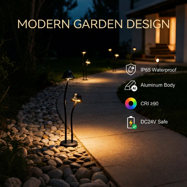 The Latest Outdoor Mushroom Garden Lawn Light 38CM/81CM Villa Garden Landscape Decoration Outdoor Waterproof Garden Light