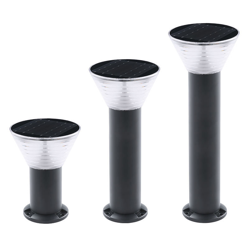 Outdoor Solar Bollard Light 500lm LED Lawn Light 3000/6000K Lighting Color Waterproof IP65 Height 30cm 60cm 80cm DC AC Electric