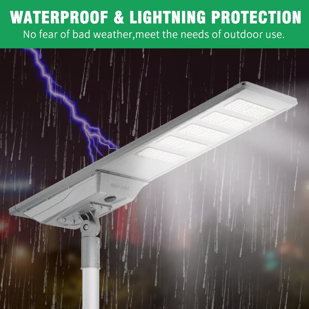 Aluminium Smart 220lm/W Solar Lights Outdoor Lighting Motion Sensor Waterproof 100W 200W 300W All in One Solar Street Light