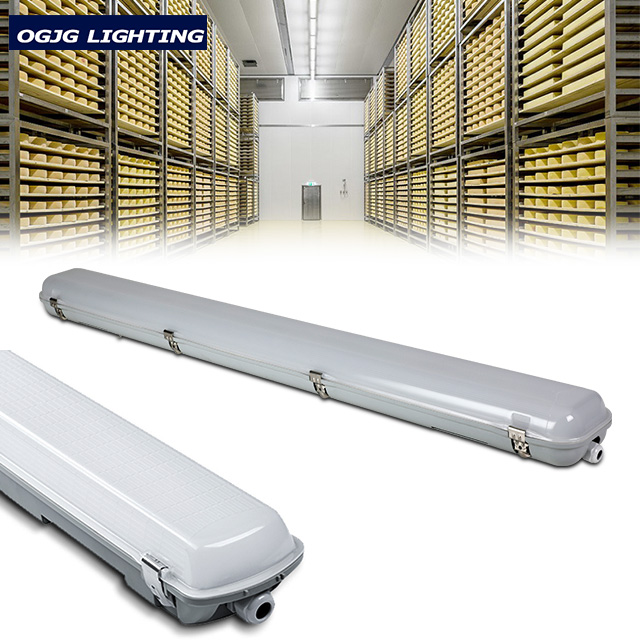 Warehouse Use Industrial Led Waterproof Tube Triproof Fixture Led Garage Light Workshop Tri-proof Light