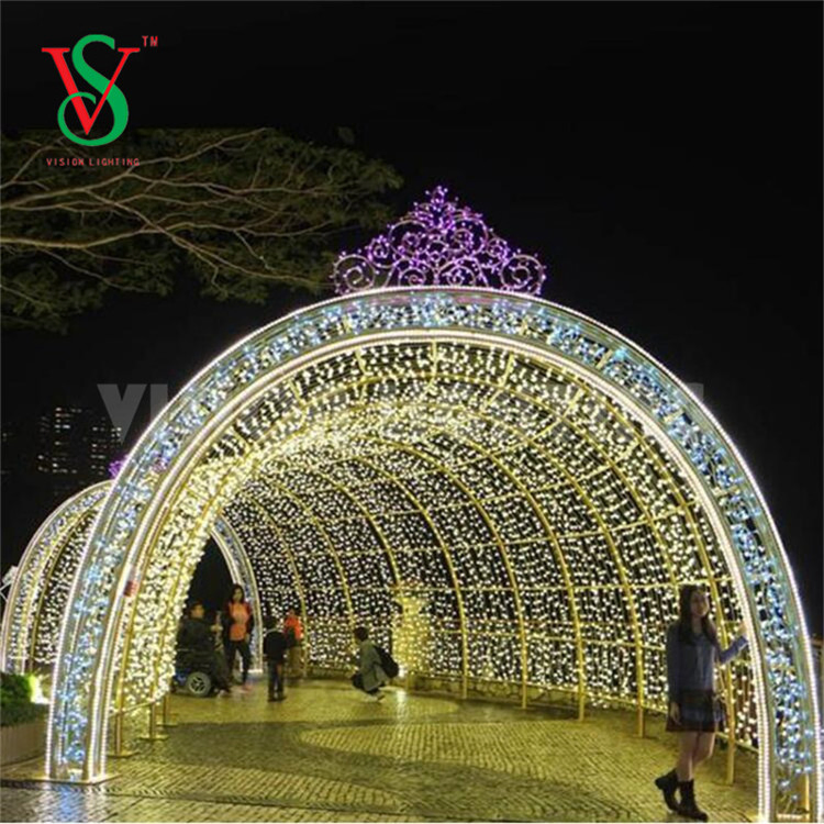 LED Christmas Lighting Tunnel Decorations Large 3D Arch Motifs