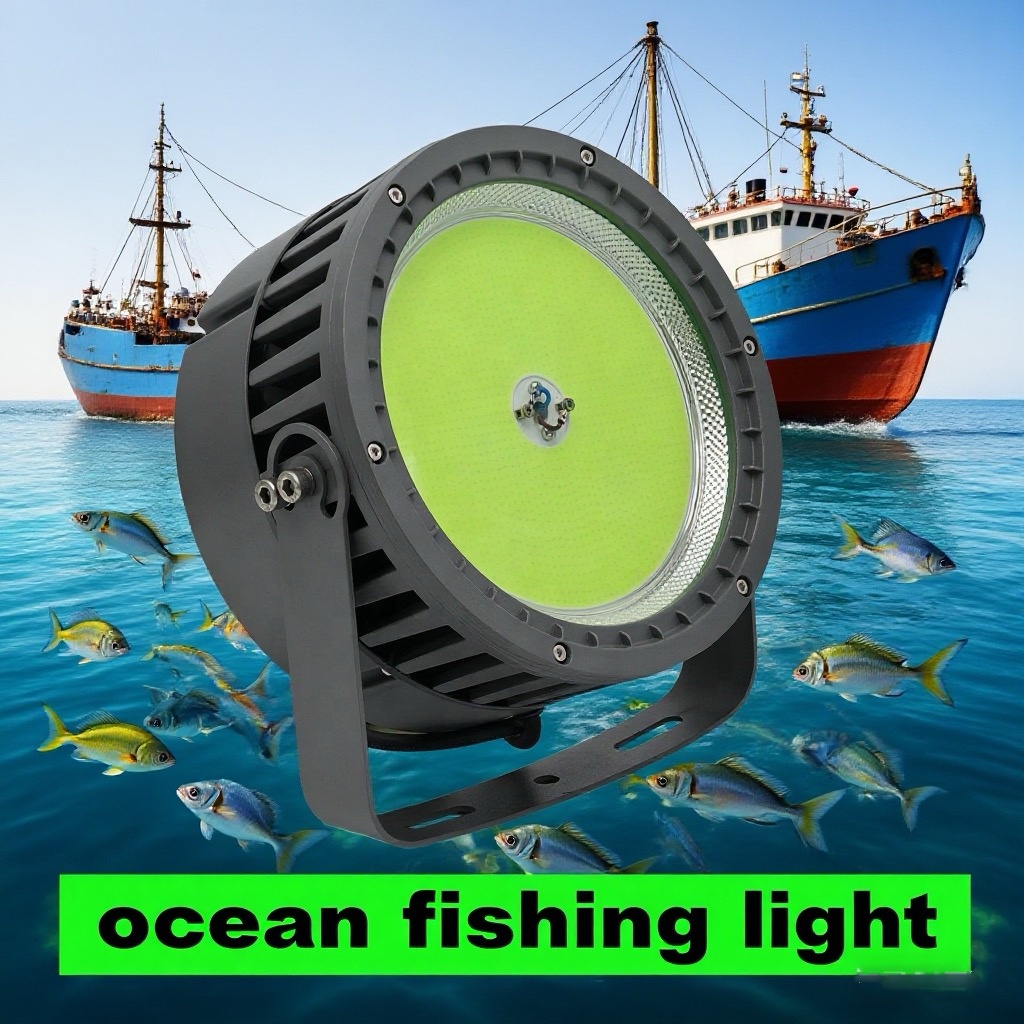 Hot Sale 500W 800W 1000W Fish Attracting Night Fishing Lamp Marine Squid Red Green Cyan LED Fishing Lights for Docks Boats