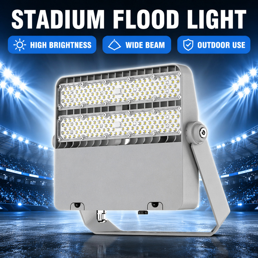 Modern COB IP66 High Brightness Sport Flood Lights Outdoor 750W/1000W DMX512 RGB Stadium Lighting System for Sports Seaport