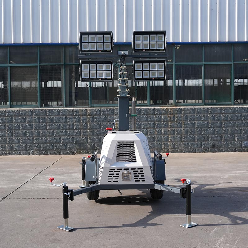 Self Contained Portable Light Tower With Battery Power For Silent Operation Portable Light Tower Battery