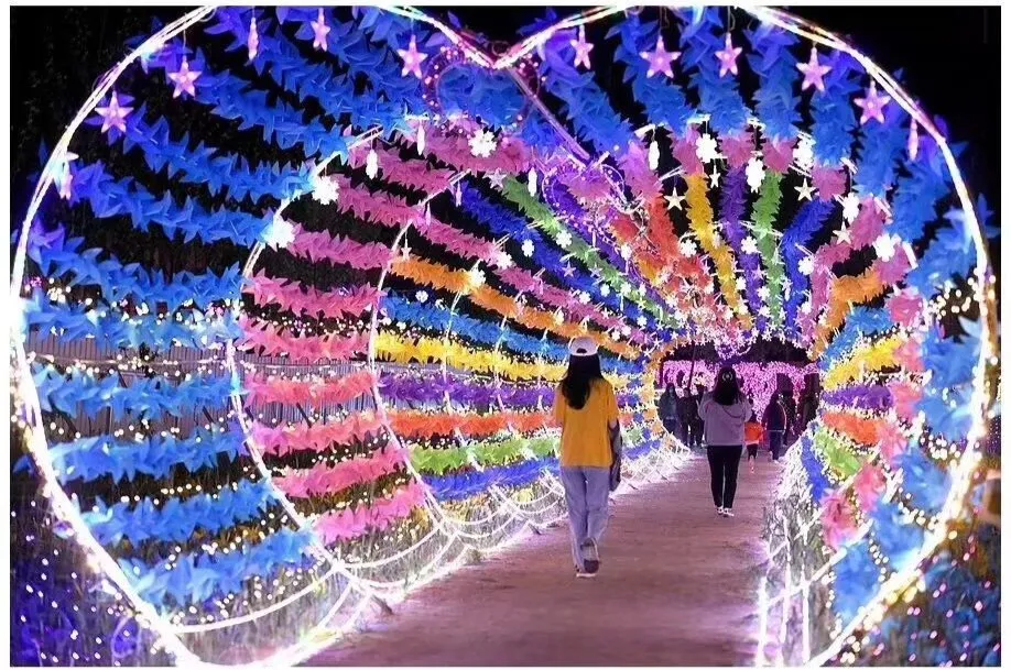 LED Heart Arch Tunnel Wedding Romantic Walkway Lighting