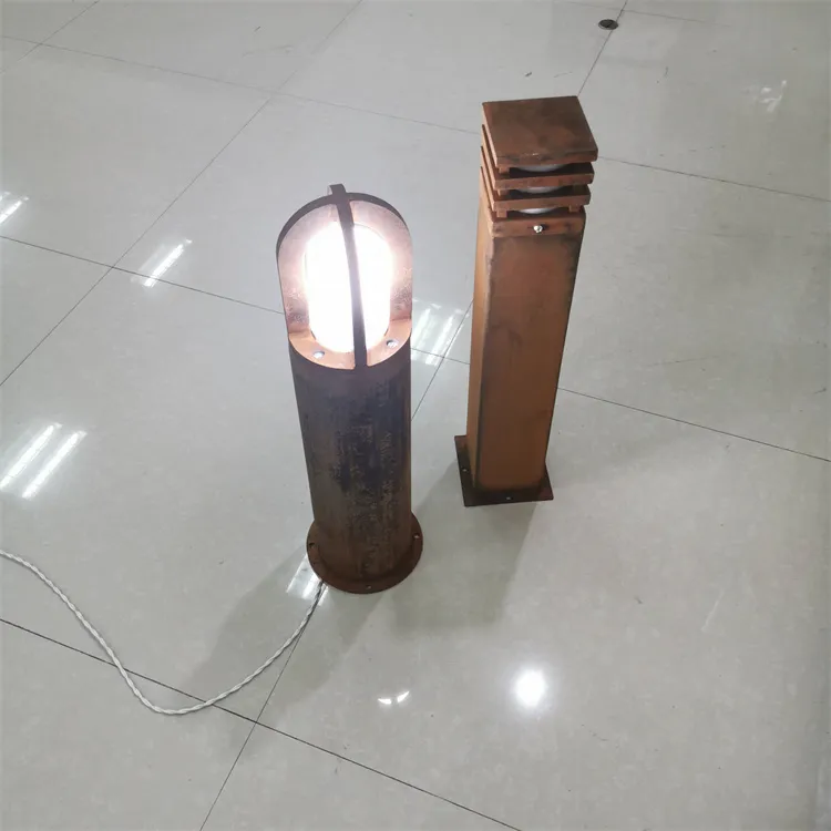 Corten Steel Outdoor LED Light Bollard