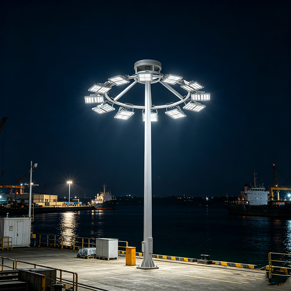 Factory Price High Mast Lighting 30m Pole Integrated LED Light Aluminum IP65 for Airport Runway and Container Terminal