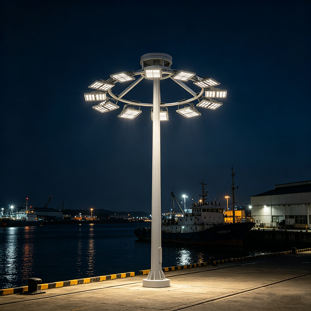 Factory Price High Mast Lighting 30m Pole Integrated LED Light Aluminum IP65 for Airport Runway and Container Terminal
