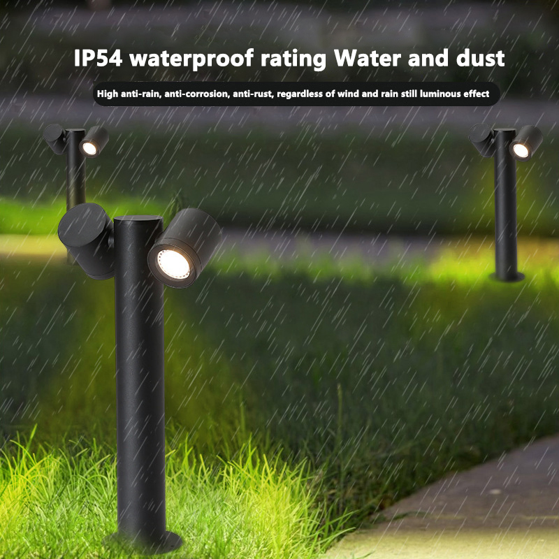 Dual Head LED Bollard Light for Outdoor Pathway &amp; Garden Lighting