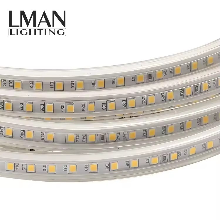 High Voltage PVC LED Strip AC110V/230V/260V 50m Long Run IP65 Cuttable Outdoor Building Facade Lighting CE RoHS