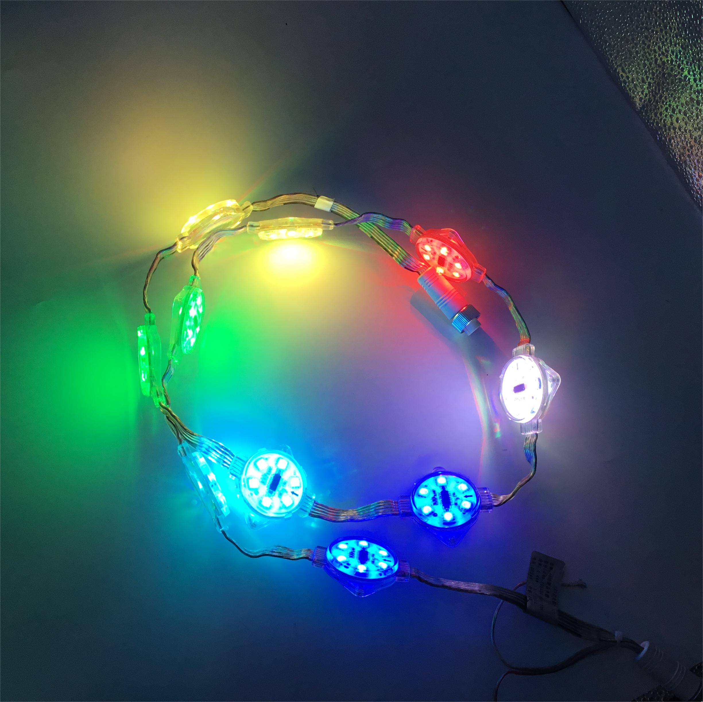 Weatherproof Outdoor Facade Lighting 40mm Diameter IP68 RGB DMX Pixel Light Led System Aluminum Channel Installation