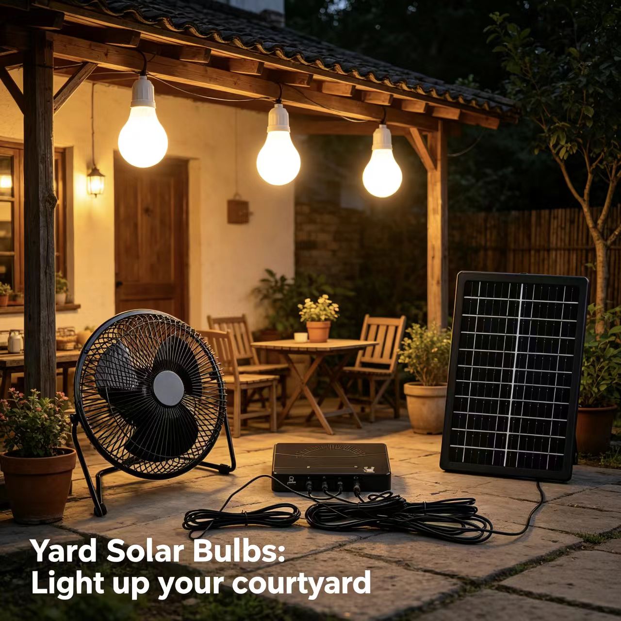 Complete Solar Energy Kit: 3 LED Bulbs &amp; 5-in-1 USB Charger for Home, Camping &amp; Emergency Lighting