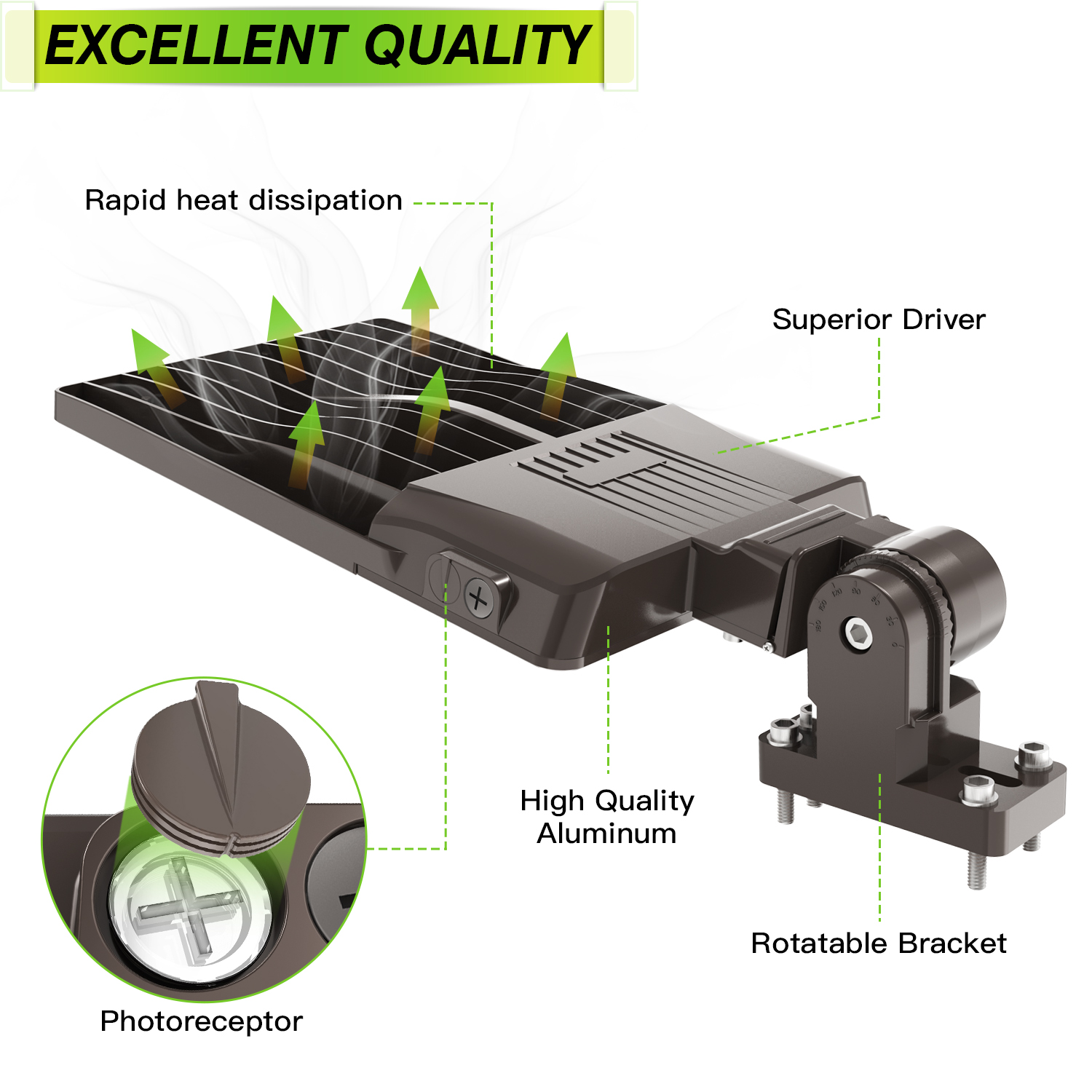 Road Fixture US Stock DLC ETL Led Street Light 100w 200W 240w 300w 400w Outdoor LED Shoebox Photocell All In One Street Light