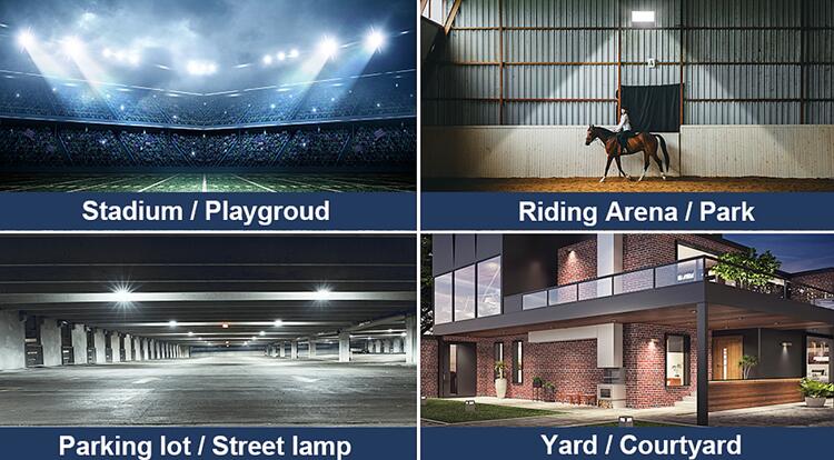 200W-1500W IP66 High Power LED Stadium Flood Light 60 Beam Angle Reflector Projector Football Basketball Sports Lighting