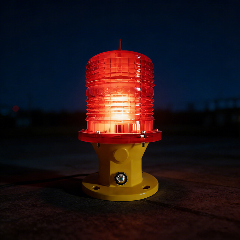 LED High/Medium Intensity Aviation Obstruction Light Flash Warning Light IP65 Protection Red For High-Rise Buildings Towers