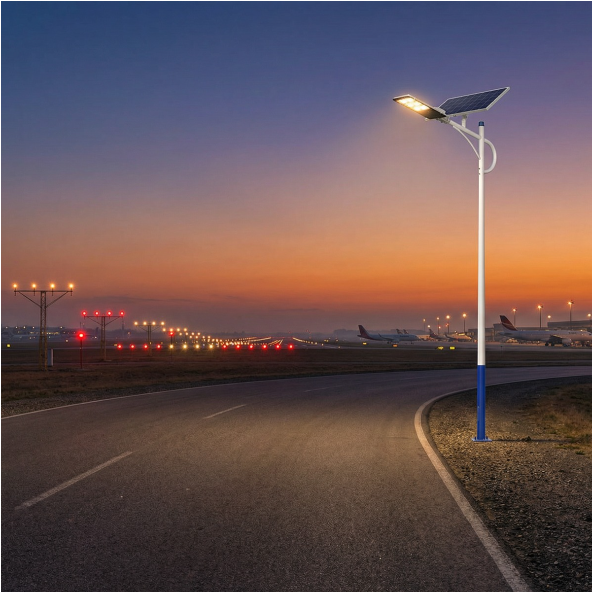 HUADENG Modern Design 80W 100W Solar LED Street Light Outdoor Road Lighting Smart Control Motion Sensor 3-Year Warranty